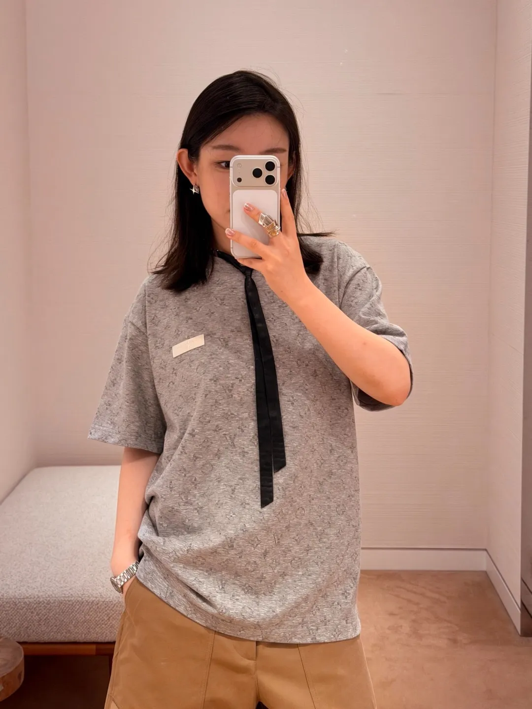 Louis Vuitton/Louis Vuitton Monogram Reflective Print Full Print Short Sleeve